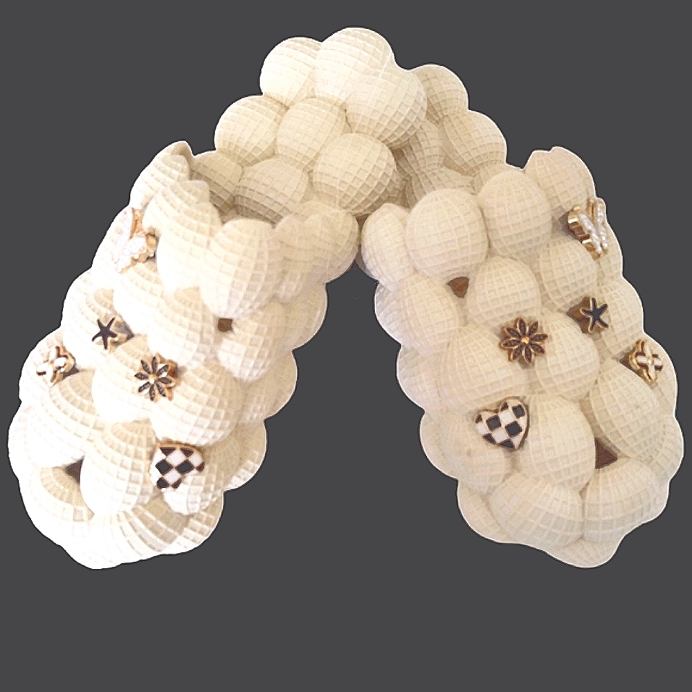 Coexist plastic clogs with golden embellisment in size 11